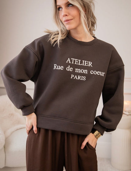 Rue De Mon Coeur Choco - Sweater - ellemilla