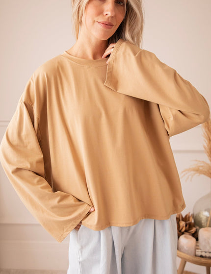 Sadie Basic Camel - Longsleeve - ellemilla