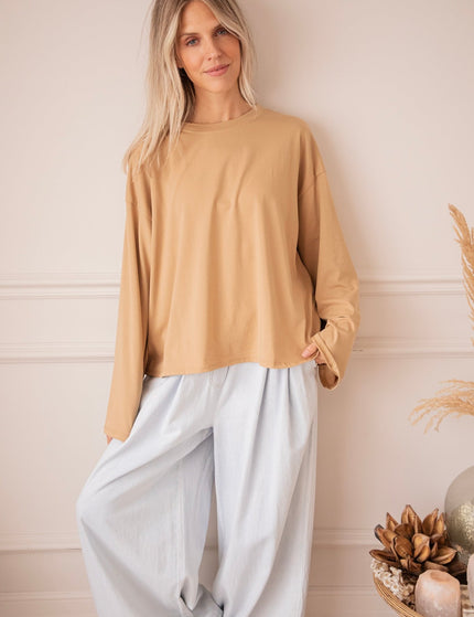 Sadie Basic Camel - Longsleeve - ellemilla