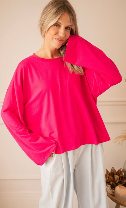 Sadie Basic Fuchsia - Longsleeve - ellemilla