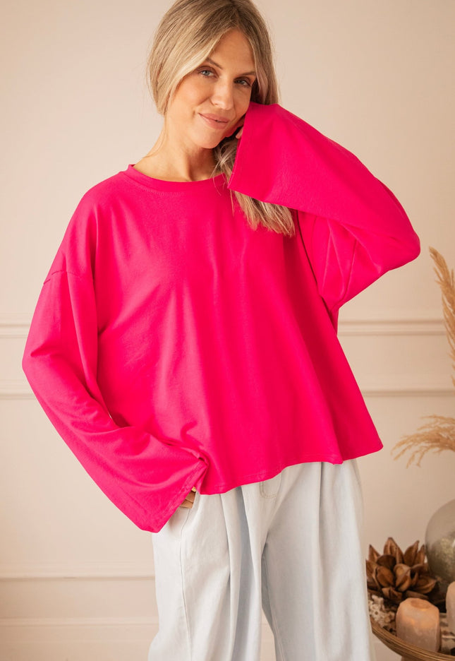 Sadie Basic Fuchsia - Longsleeve - ellemilla