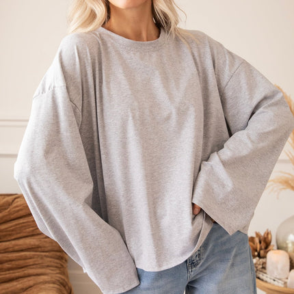 Sadie Basic Grey - Longsleeve - ellemilla