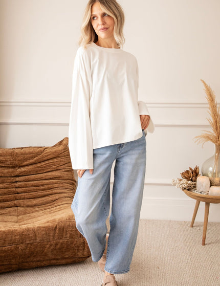 Sadie Basic White - Longsleeve - ellemilla