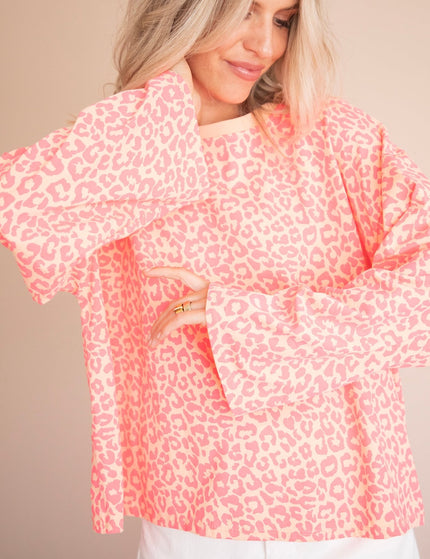 Sadie Leopard Orange/Fuchsia - Longsleeve - ellemilla