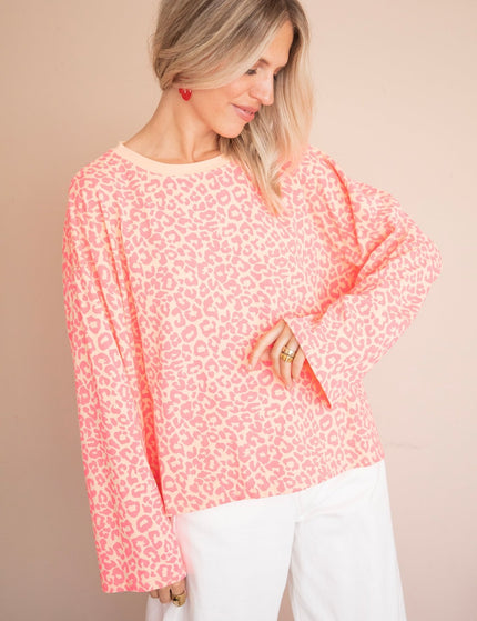 Sadie Leopard Orange/Fuchsia - Longsleeve - ellemilla
