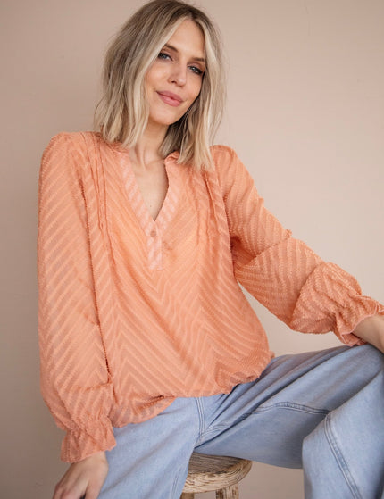 Samira Peach - Blouse - ellemilla