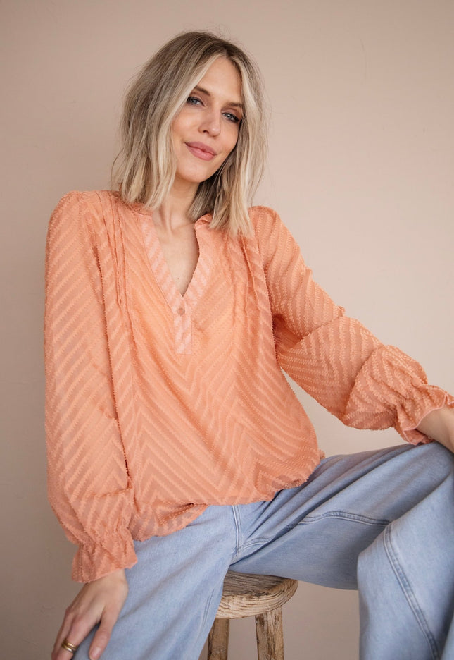 Samira Peach - Blouse - ellemilla