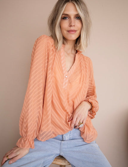Samira Peach - Blouse - ellemilla
