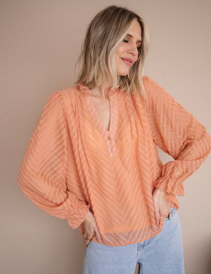 Samira Peach - Blouse - ellemilla