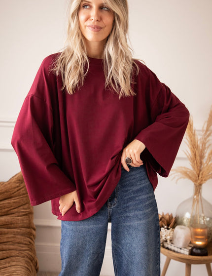 Sandy Smooth Wine - Longsleeve - ellemilla