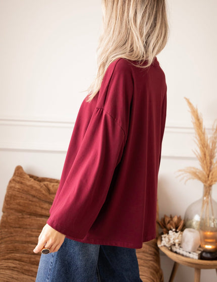 Sandy Smooth Wine - Longsleeve - ellemilla