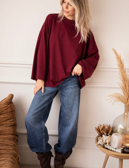 Sandy Smooth Wine - Longsleeve - ellemilla