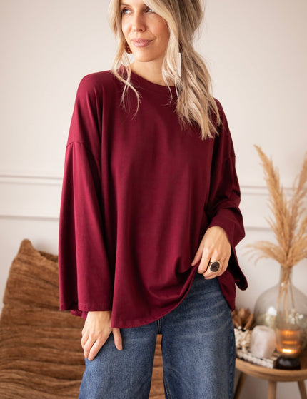 Sandy Smooth Wine - Longsleeve - ellemilla