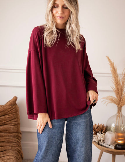 Sandy Smooth Wine - Longsleeve - ellemilla