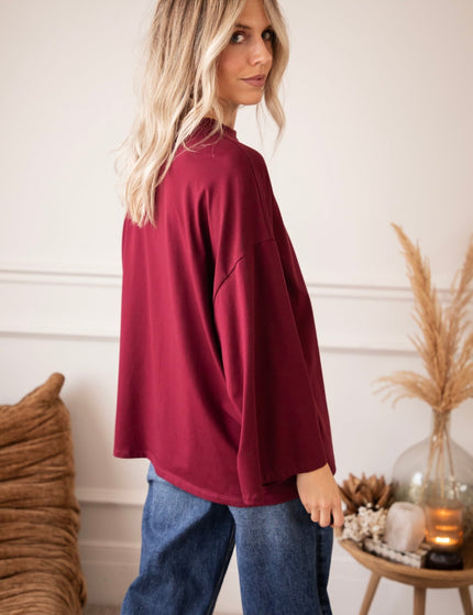 Sandy Smooth Wine - Longsleeve - ellemilla