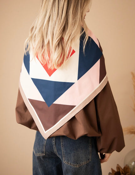 Scarfed Scarlet Brown/Pink - Jacket - ellemilla