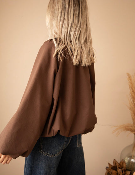 Scarfed Scarlet Brown/Pink - Jacket - ellemilla