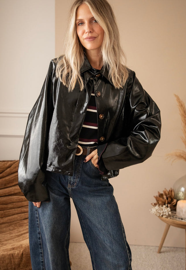 Scottie Gloss Black - Jacket - ellemilla