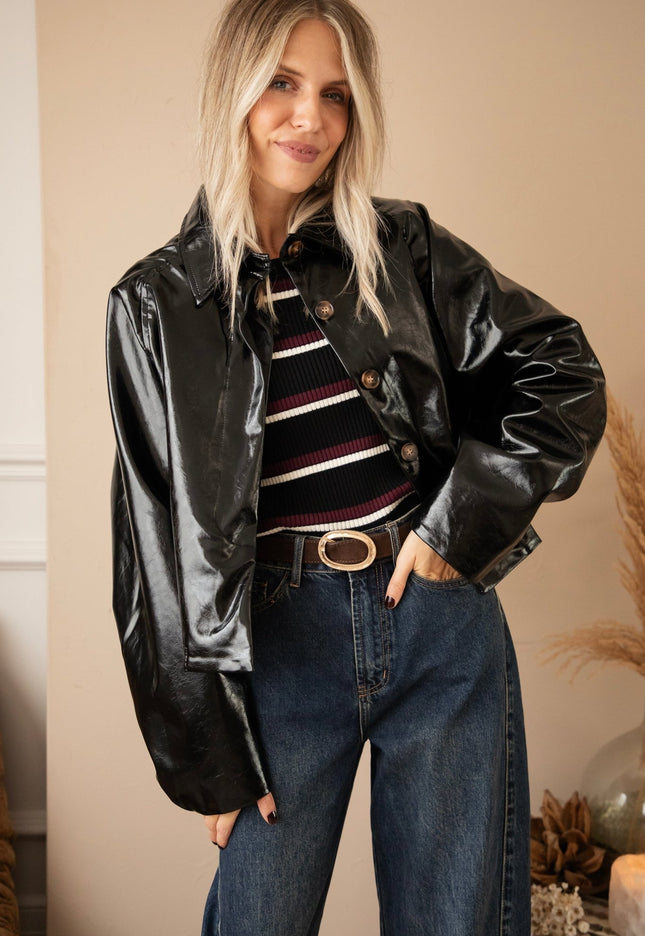 Scottie Gloss Black - Jacket - ellemilla
