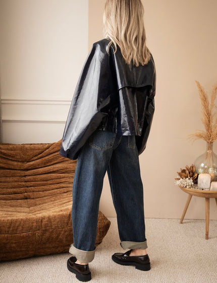 Scottie Gloss Dark Blue - Jacket - ellemilla