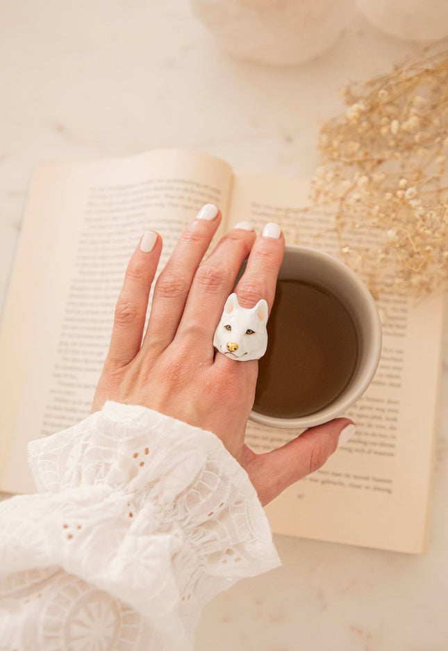 Siberian Husky White - Ring - ellemilla