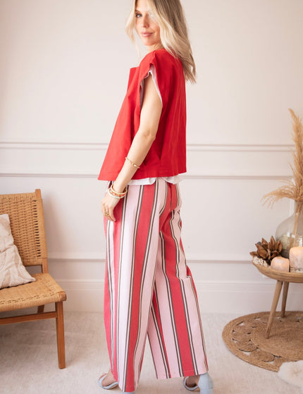 Signature Stripes Red/Pink - Broek - ellemilla