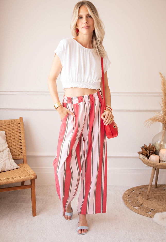 Signature Stripes Red/Pink - Broek - ellemilla