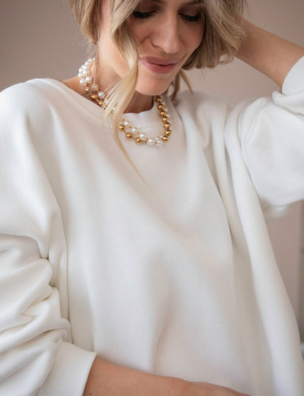 Simplicity White - Sweater - ellemilla