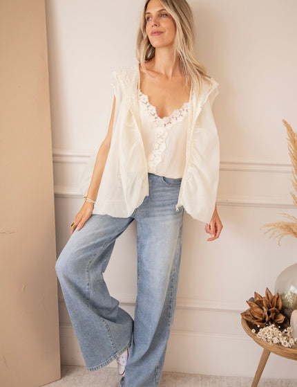 Sleeveless Donna Lace Beige - Jacket - ellemilla