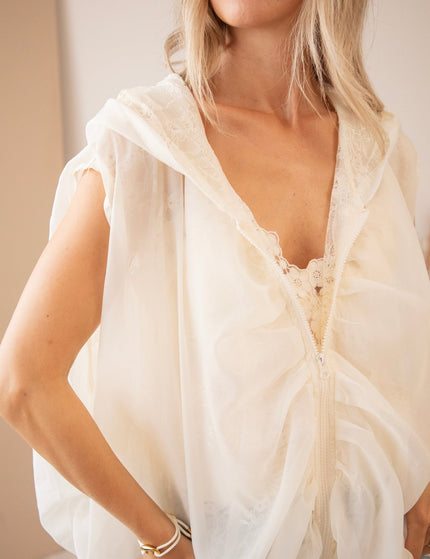 Sleeveless Donna Lace Beige - Jacket - ellemilla