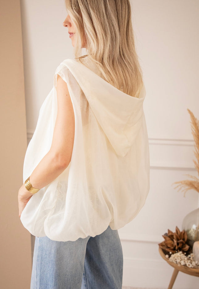 Sleeveless Donna Lace Beige - Jacket - ellemilla