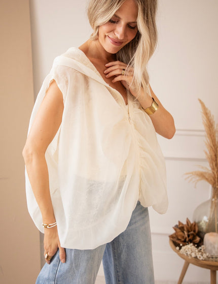 Sleeveless Donna Lace Beige - Jacket - ellemilla