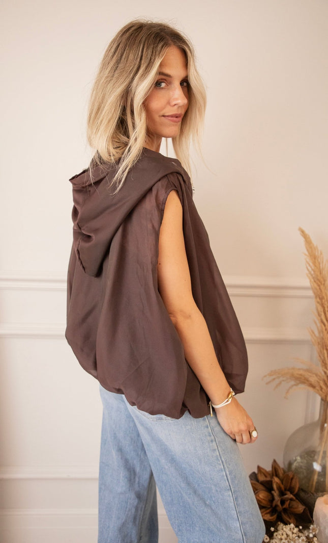 Sleeveless Donna Lace Choco - Jacket - ellemilla