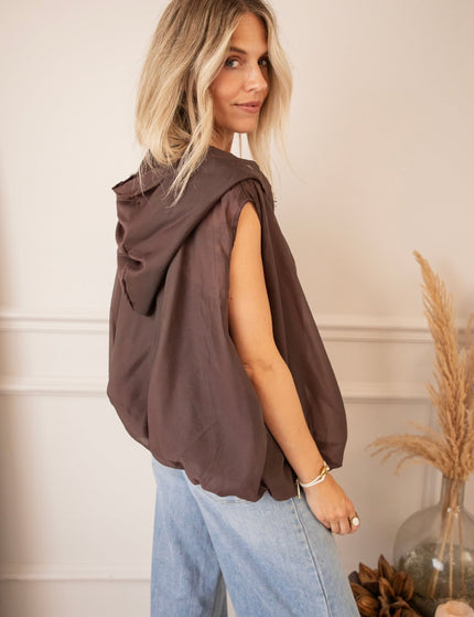 Sleeveless Donna Lace Choco - Jacket - ellemilla