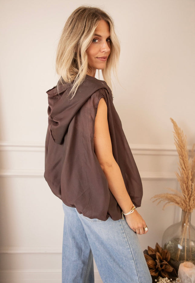 Sleeveless Donna Lace Choco - Jacket - ellemilla