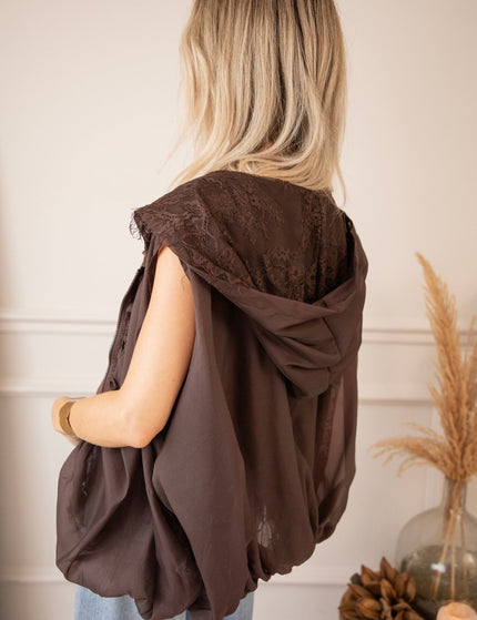 Sleeveless Donna Lace Choco - Jacket - ellemilla