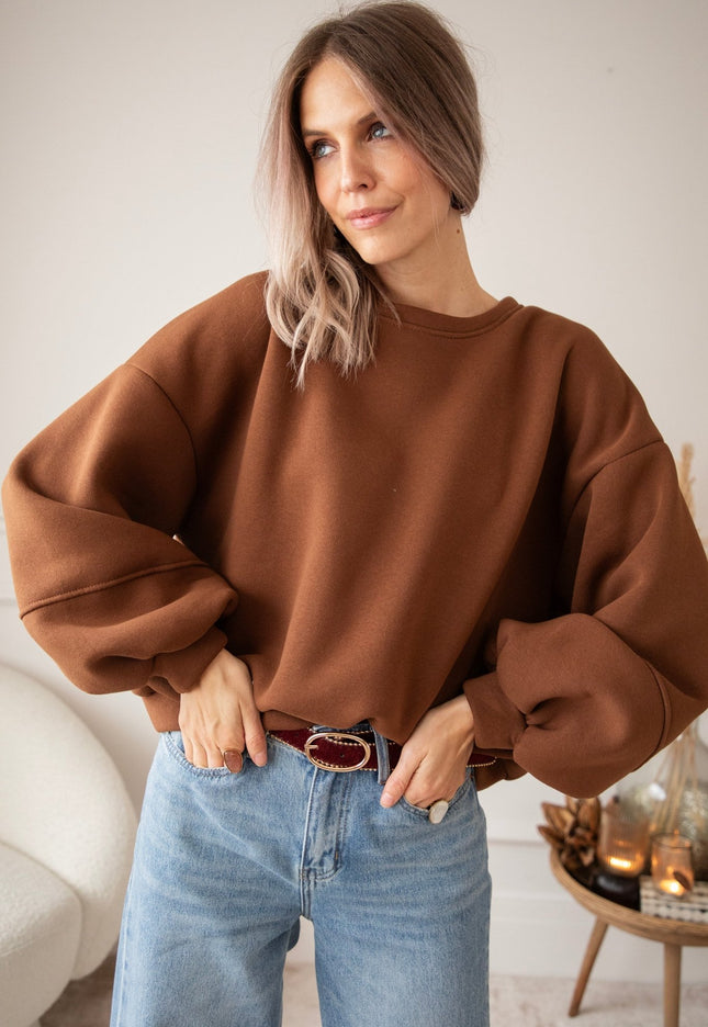 Snuggle Up Brown - Sweater - ellemilla