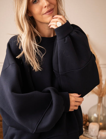 Snuggle Up Dark Blue - Sweater - ellemilla