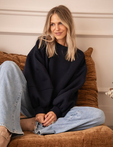 Snuggle Up Dark Blue - Sweater - ellemilla