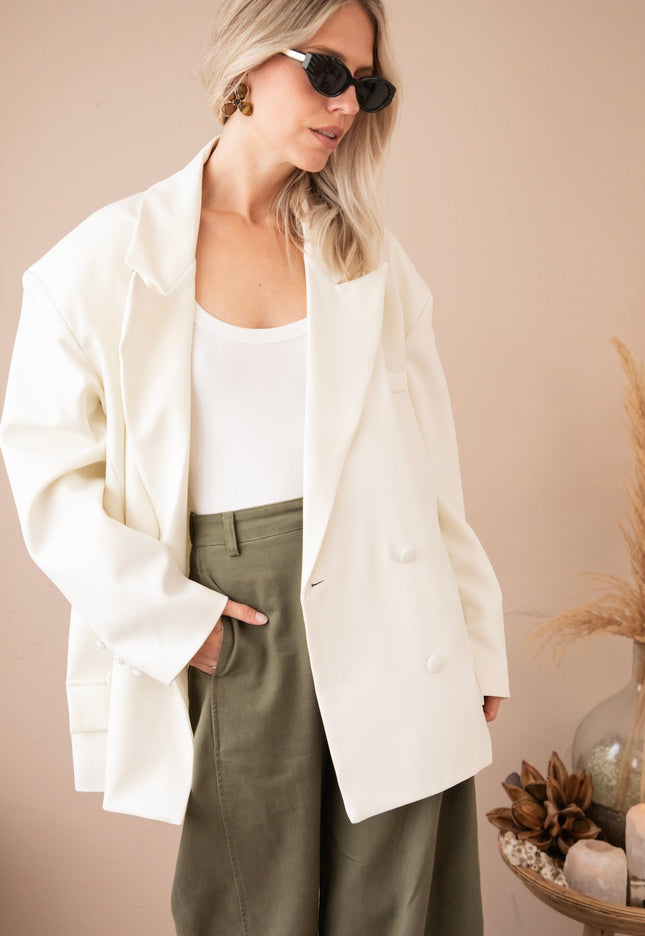 So Gentle White - Blazer - ellemilla