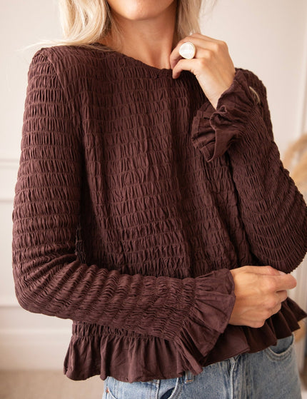 Soft Ruffles Brown - Longsleeve - ellemilla