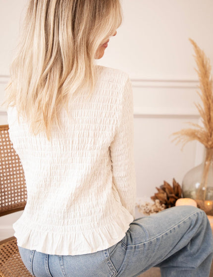 Soft Ruffles Off White - Longsleeve - ellemilla
