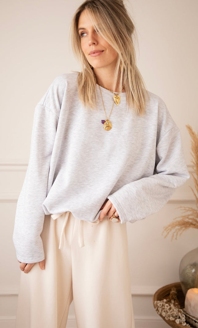 Soft Stretch Soft Grey - Sweater - ellemilla