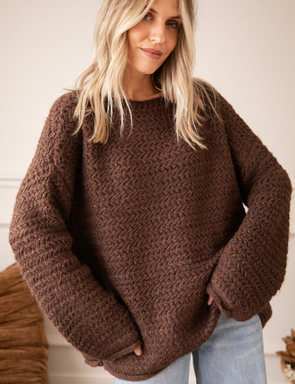 Soft Weave Brown - Trui - ellemilla