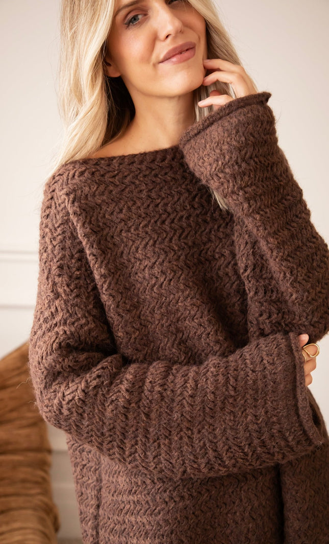 Soft Weave Brown - Trui - ellemilla