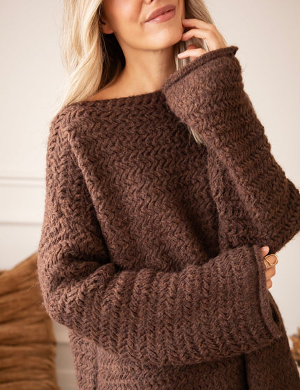 Soft Weave Brown - Trui - ellemilla