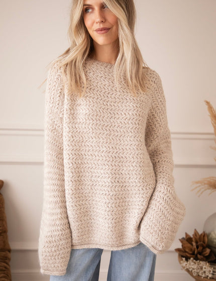 Soft Weave Café Au Lait - Trui - ellemilla