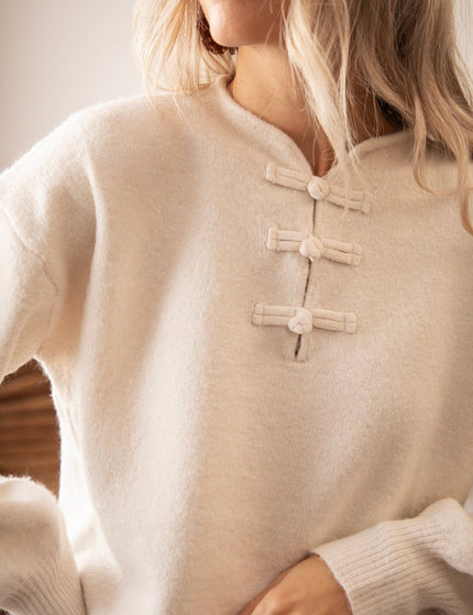 Softly Tied Beige - Trui - ellemilla