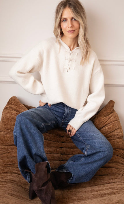 Softly Tied Beige - Trui - ellemilla