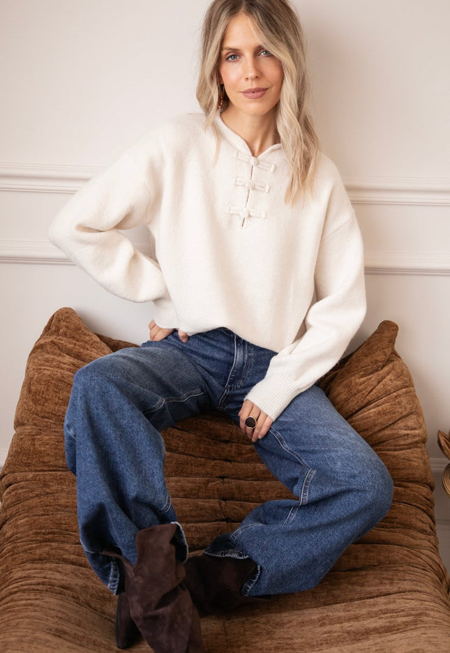 Softly Tied Beige - Trui - ellemilla